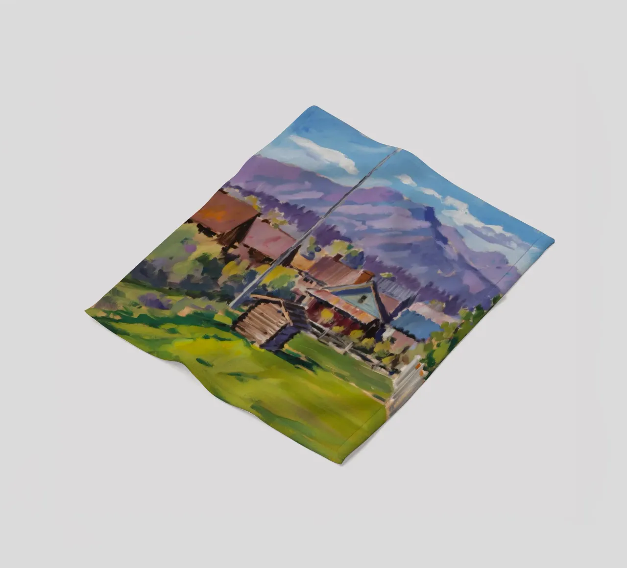 Rustic Mountain Stead fleece blanket by Celestial Harmony
