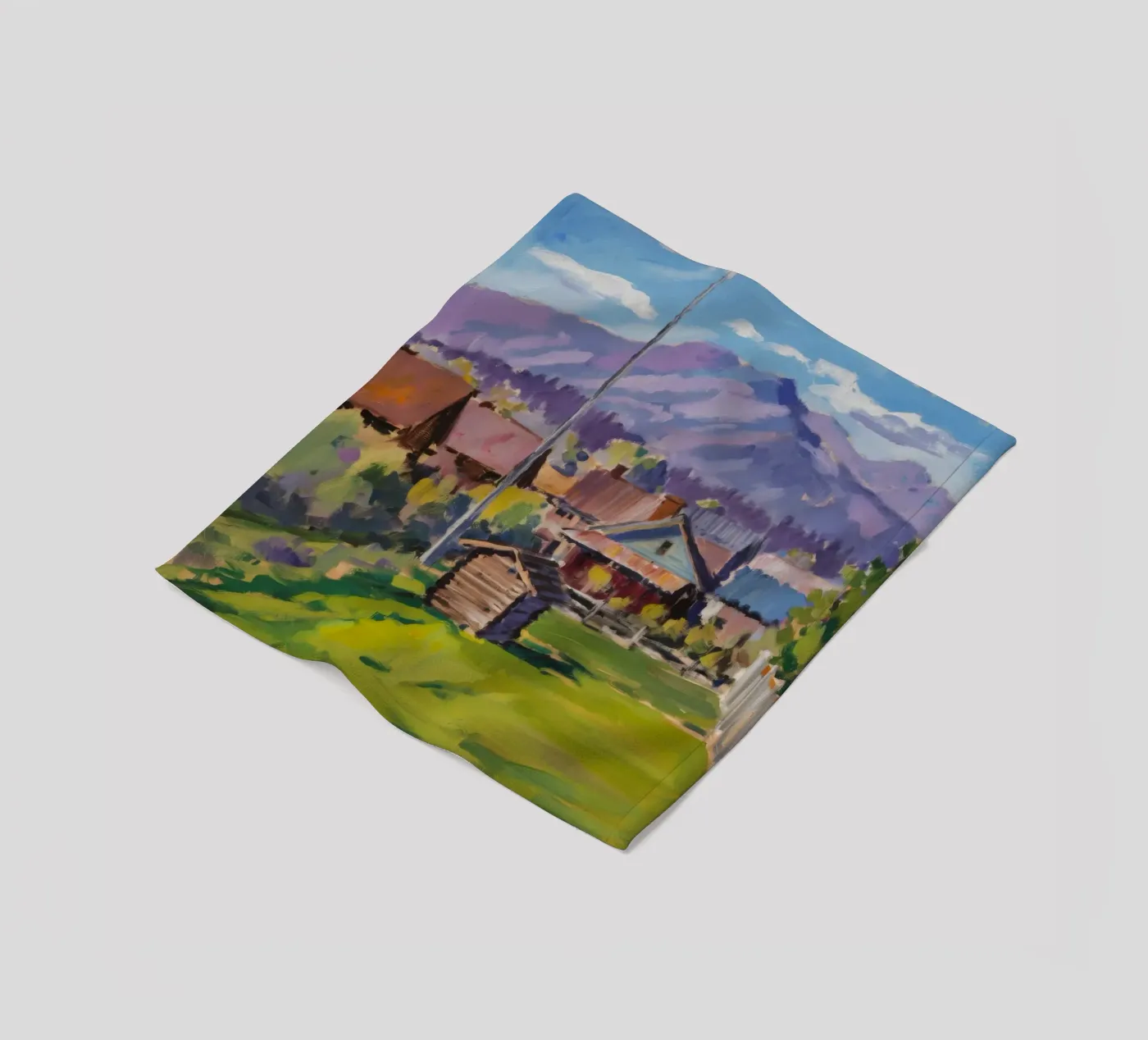 Rustic Mountain Stead Fleecedecke von Celestial Harmony