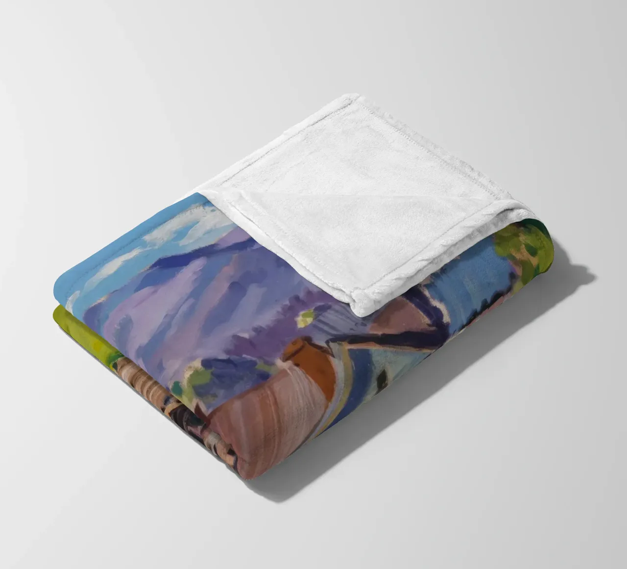Rustic Mountain Stead fleece blanket by Celestial Harmony