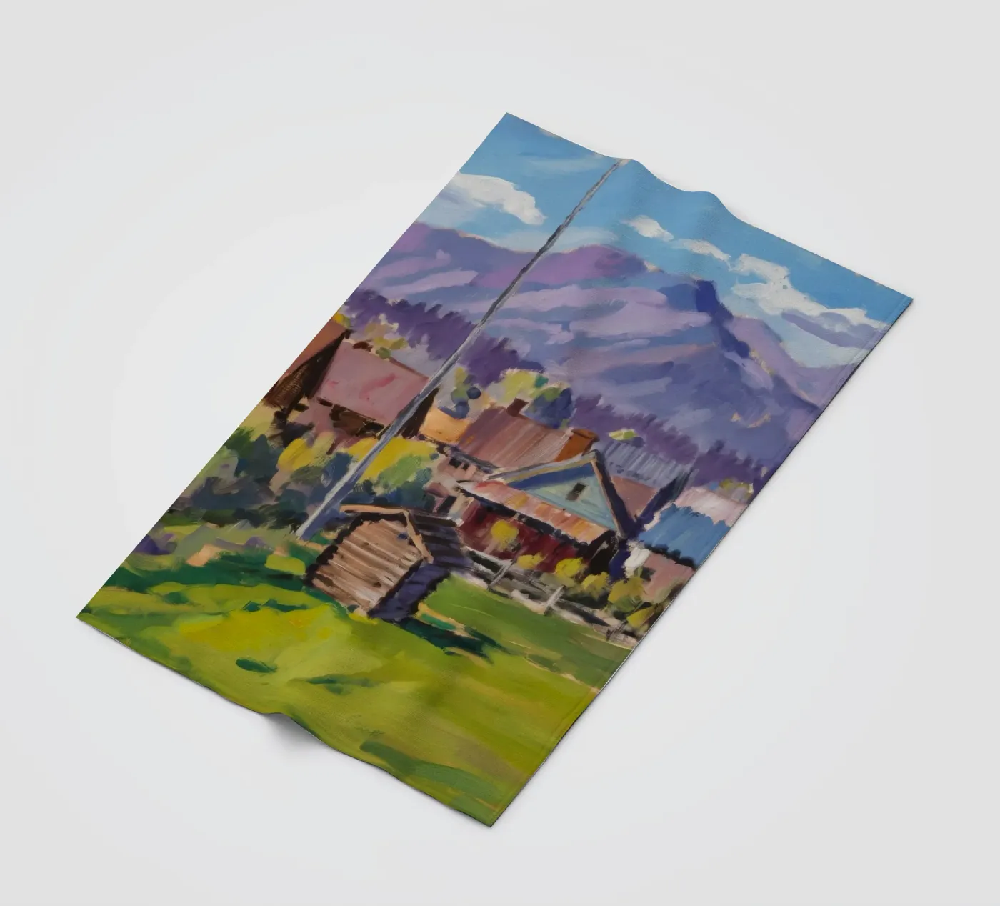Rustic Mountain Stead Fleecedecke von Celestial Harmony