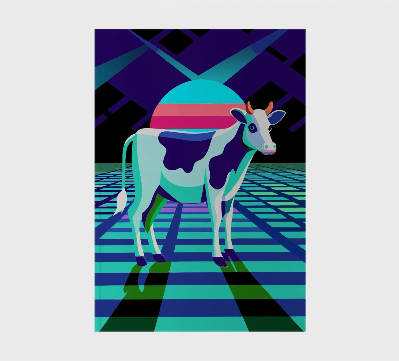 cow vector art drawing notebook by alghonee