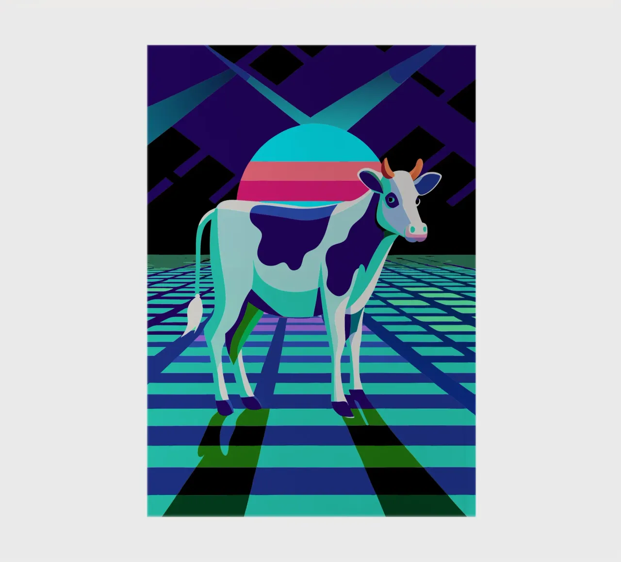 cow vector art drawing notebook by alghonee