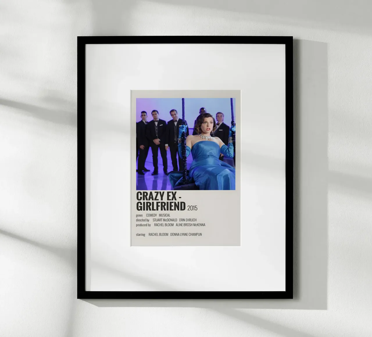 CRAZY EX -GIRLFRIEND 2015 poster con telaio in plastica da MVFminimalist