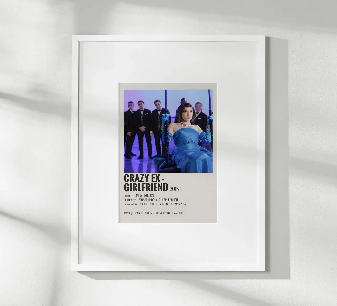 CRAZY EX -GIRLFRIEND 2015 poster con telaio in plastica da MVFminimalist