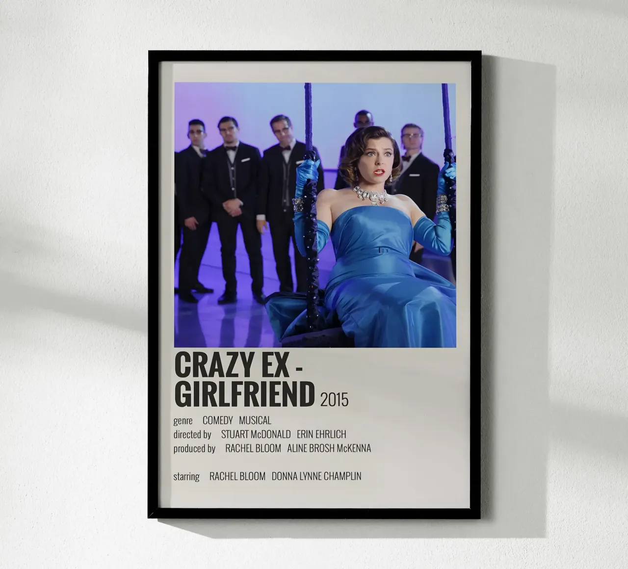 CRAZY EX -GIRLFRIEND 2015 poster con telaio in plastica da MVFminimalist