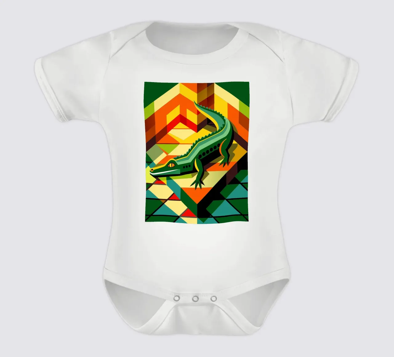 krokodil vektor kunst zeichnung Kurzarm Babybody von alghonee