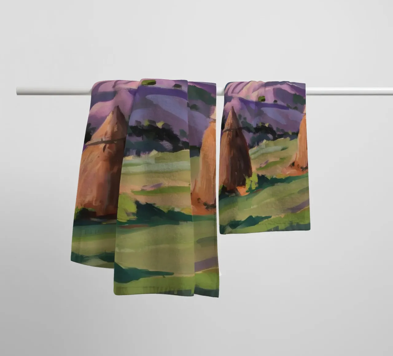 Harmonie de la colline de Haystack serviette de bain de Celestial Harmony