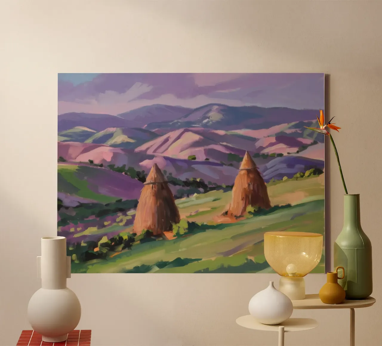 Haystack Hill Harmony canvas met Baklijst van Celestial Harmony
