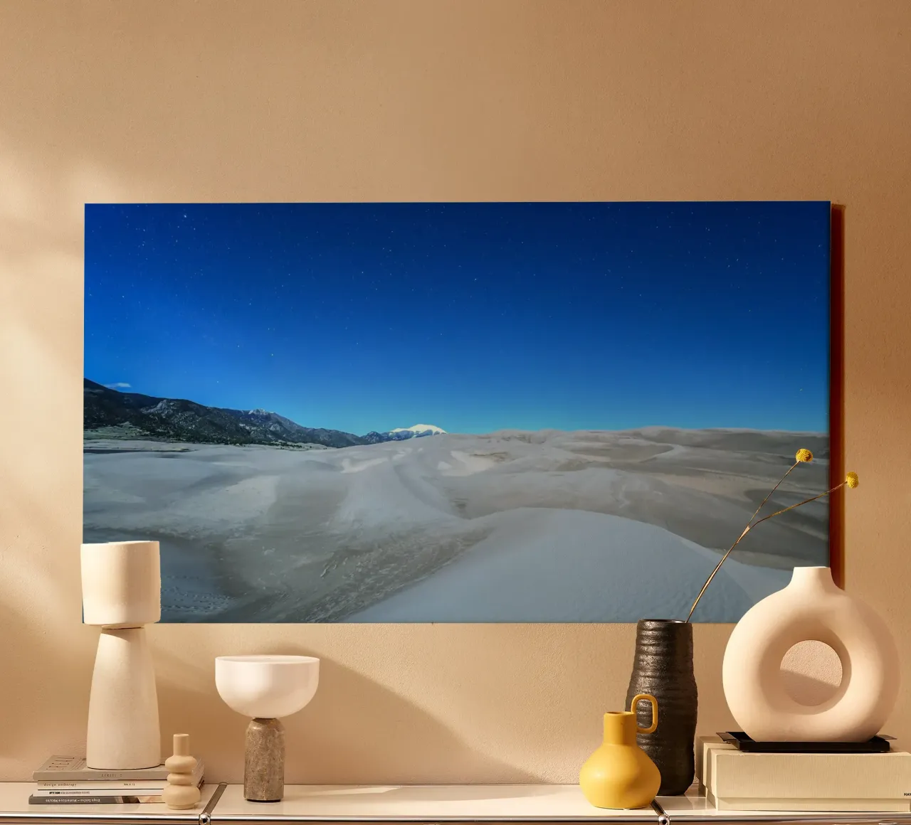 vast expanse wilderness canvas with Floater frame by life of sands