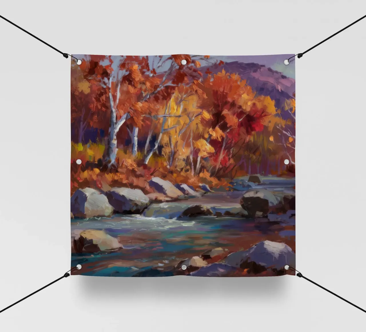 Rocce del fiume Cremisi telo in pvc da Celestial Harmony