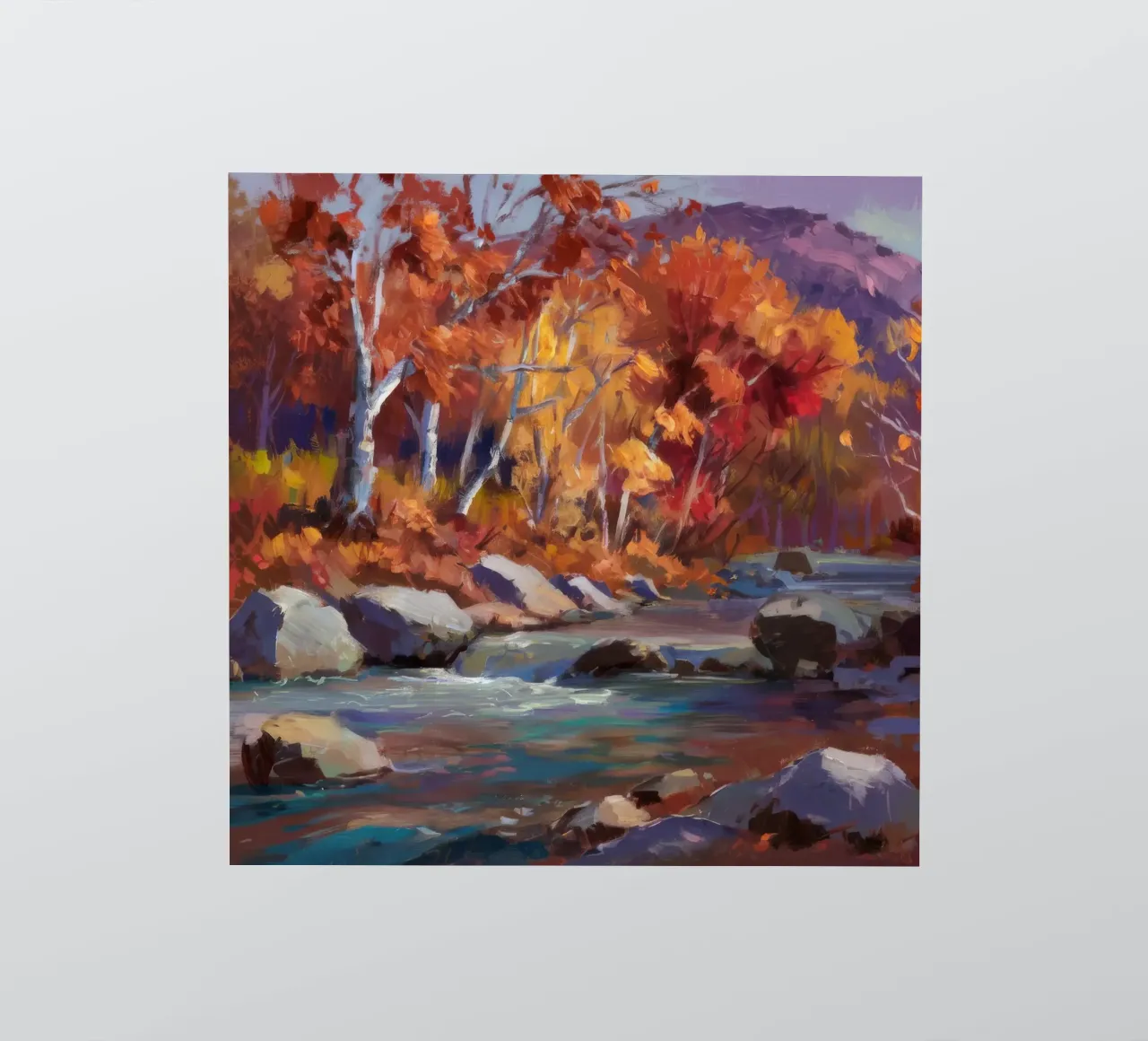 Crimson River Rocks sticker by Celestial Harmony