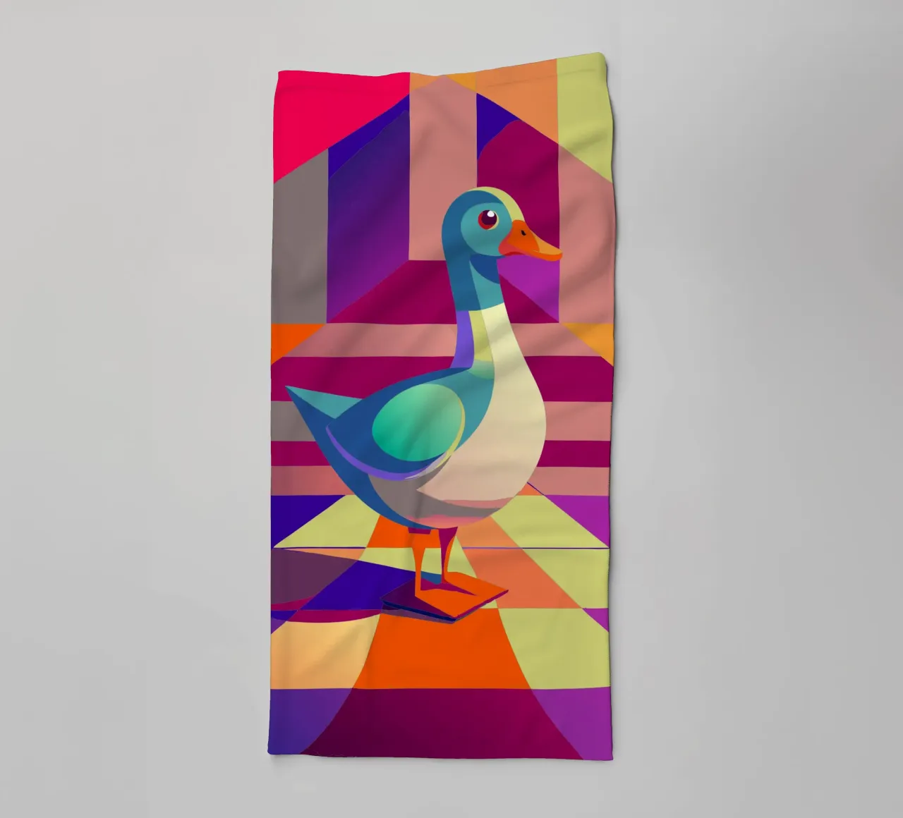 eend vector kunst tekening badhanddoek van alghonee