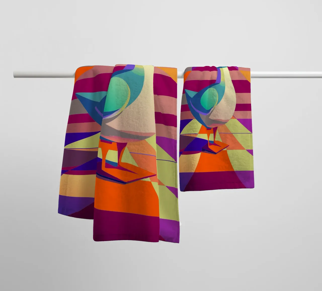 eend vector kunst tekening badhanddoek van alghonee