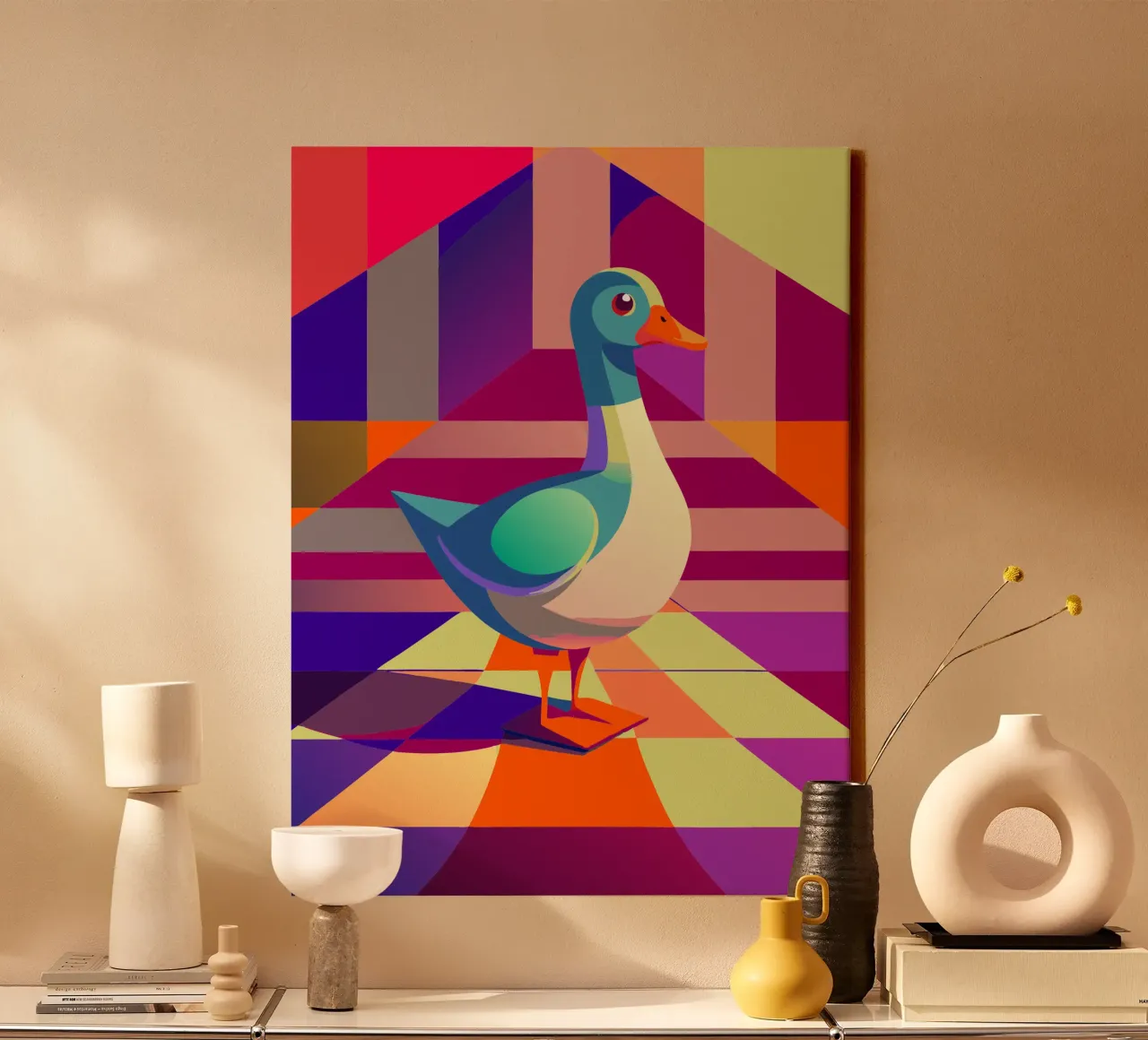 eend vector kunst tekening canvas van alghonee
