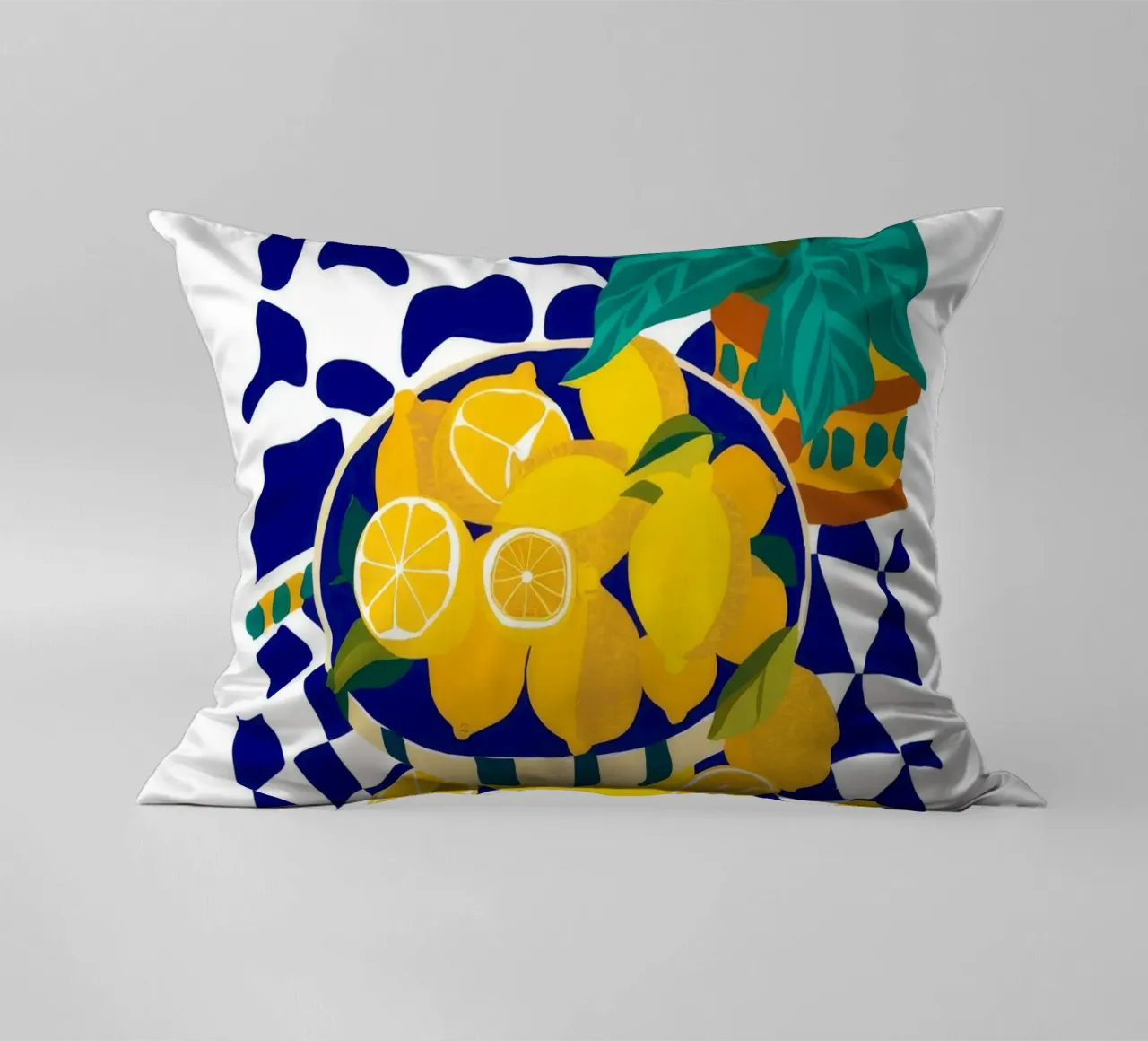 Lemon Pop Art cuscino da Silk Palette