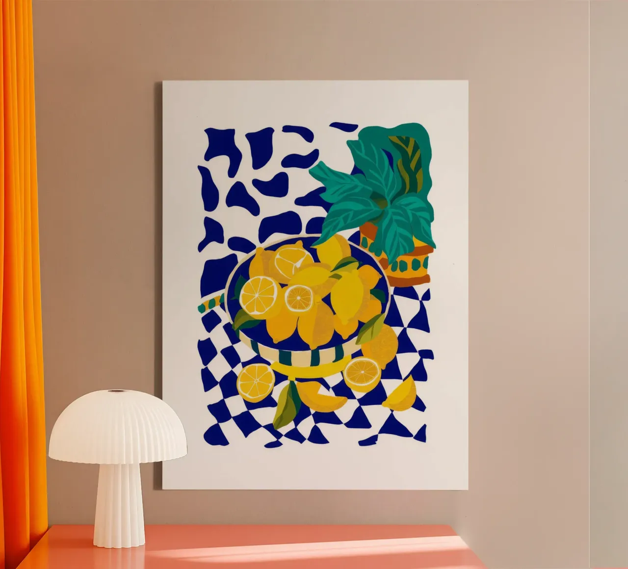 Zitrone Pop Art Leinwand von Silk Palette