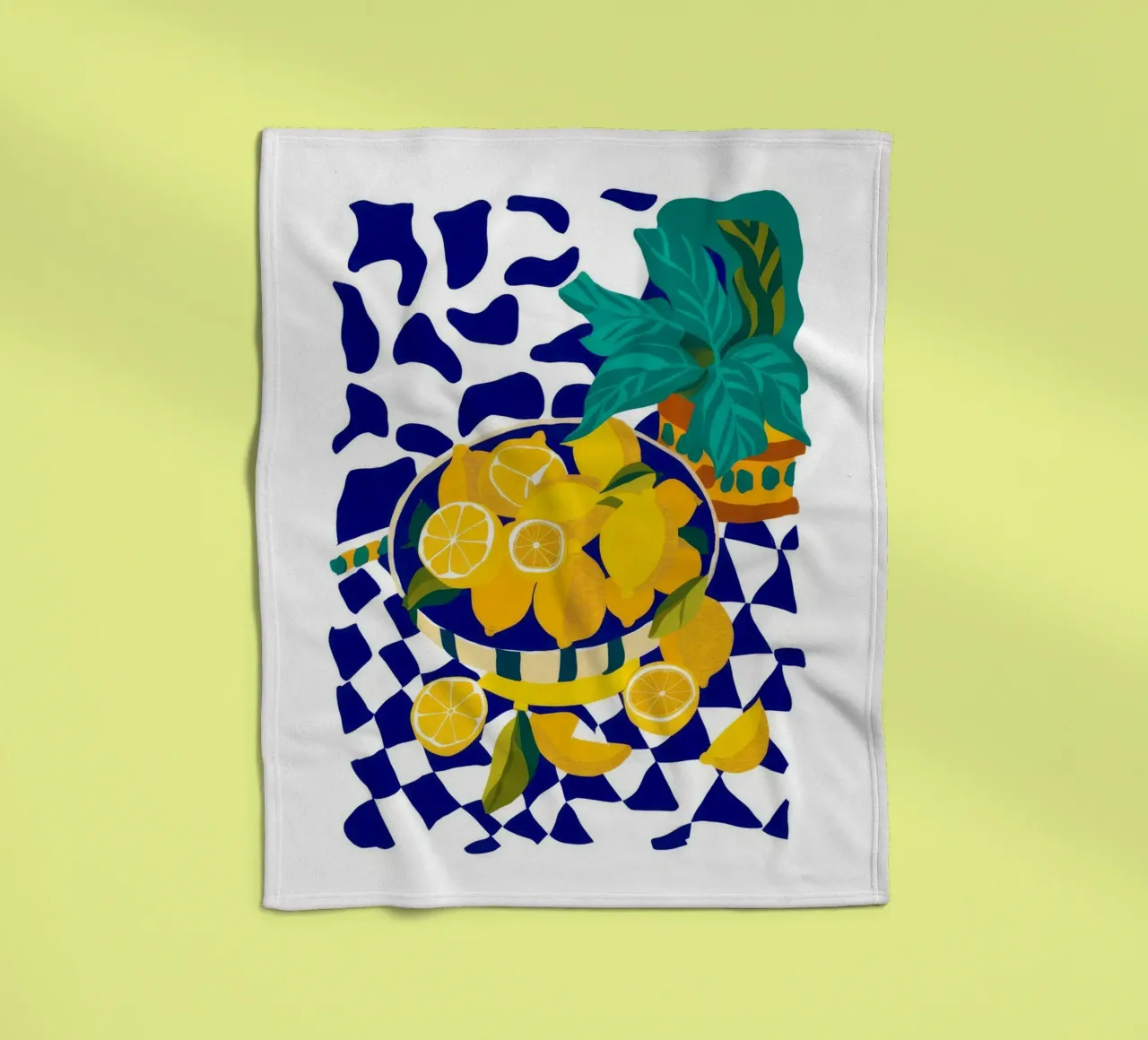Zitrone Pop Art Fleecedecke von Silk Palette