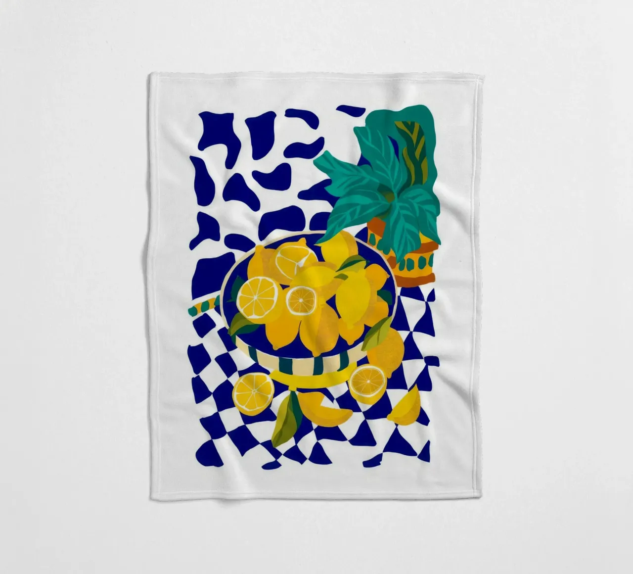Zitrone Pop Art Fleecedecke von Silk Palette