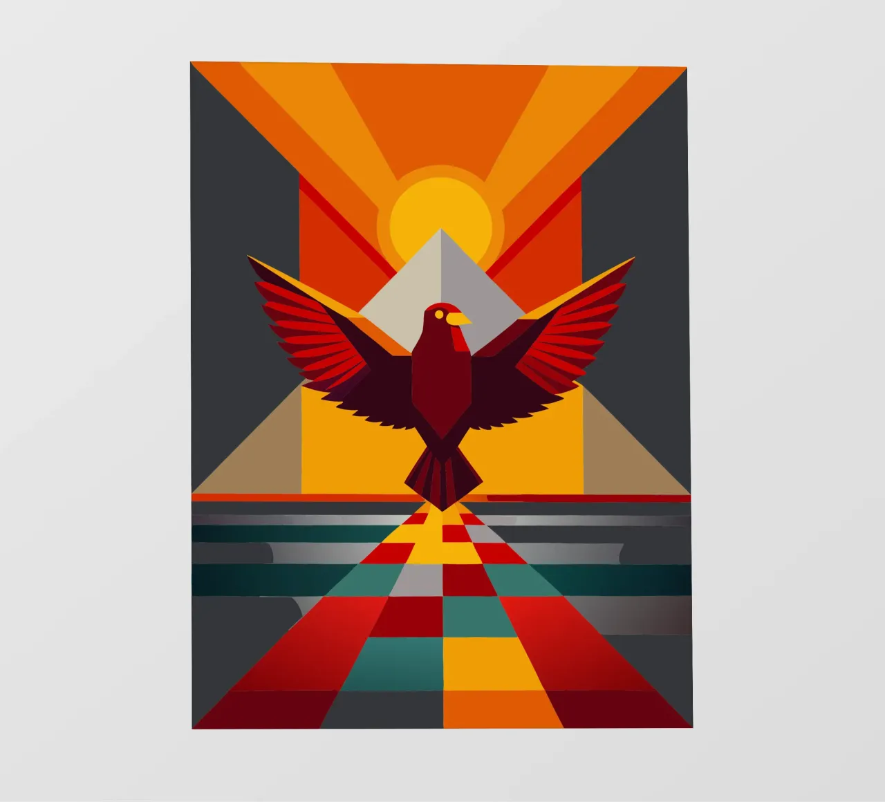 eagle vector art drawing backlit film by alghonee