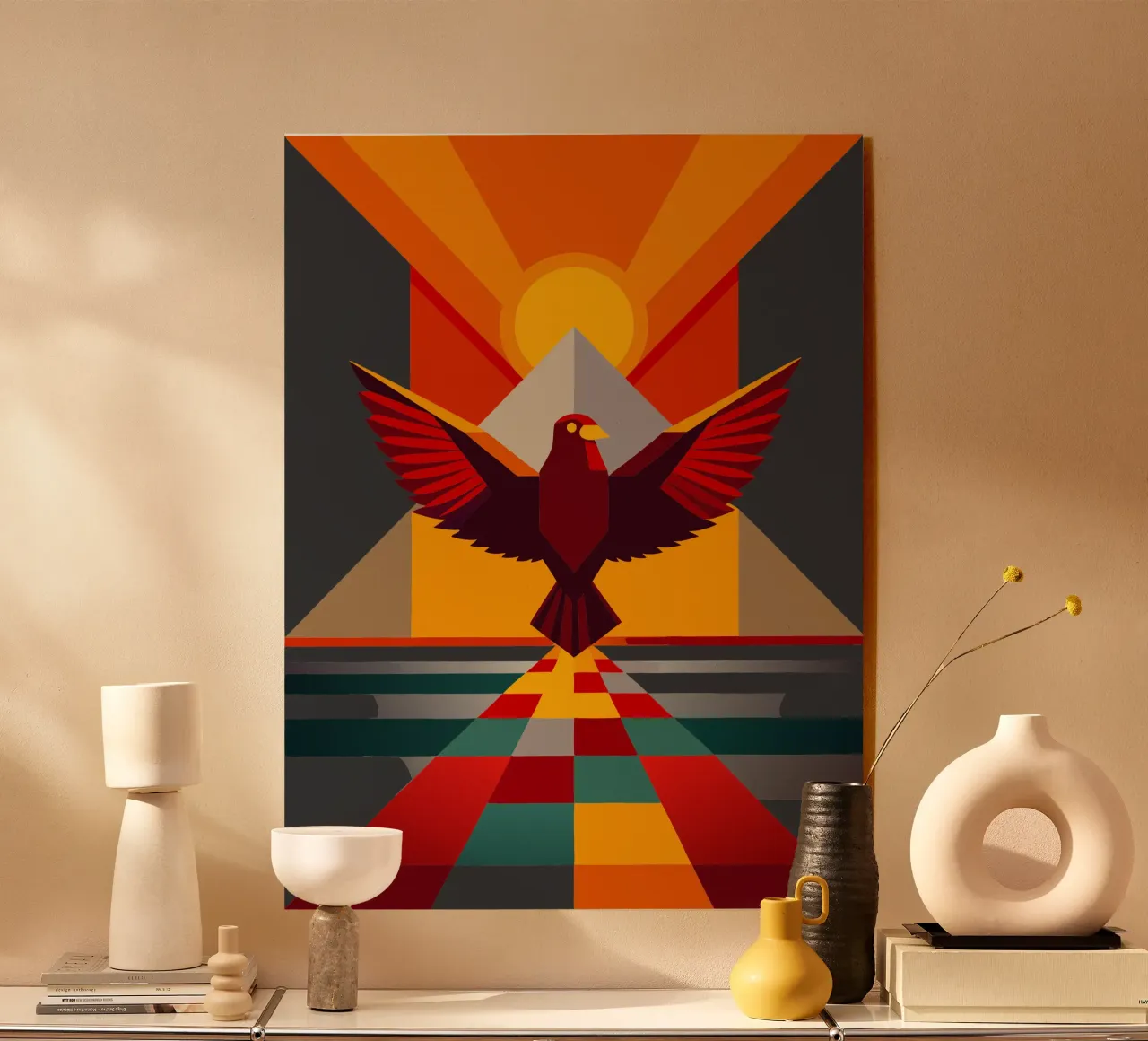 eagle vector art drawing acrylic glass by alghonee