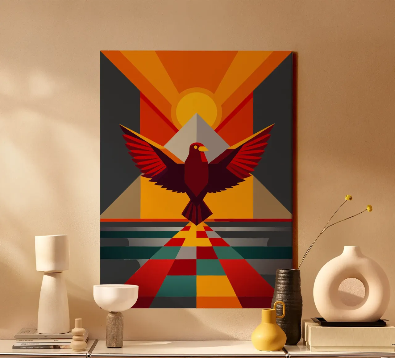 adelaar vector kunst tekening canvas met Baklijst van alghonee