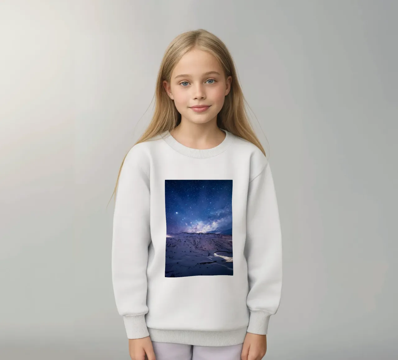 nightscape road light trail kids sweatshirt by space words