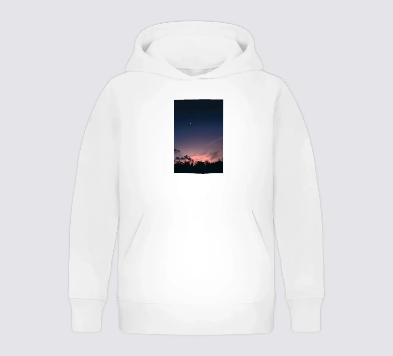 ombre sera felpa bambino con cappuccio da space words