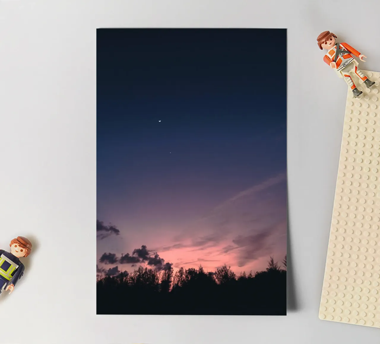 schaduwen avond stickervel van space words