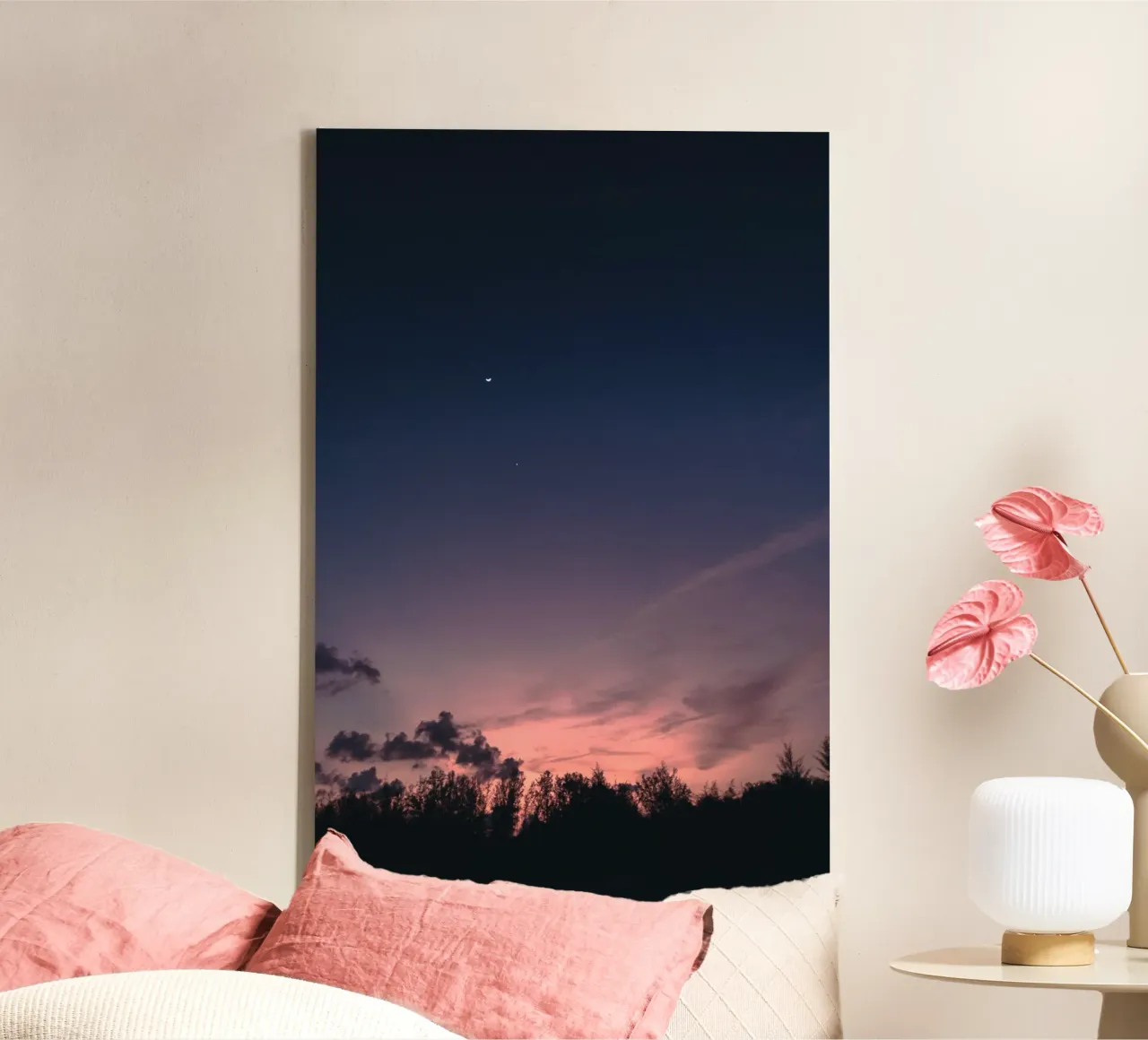 schaduwen avond canvas van space words