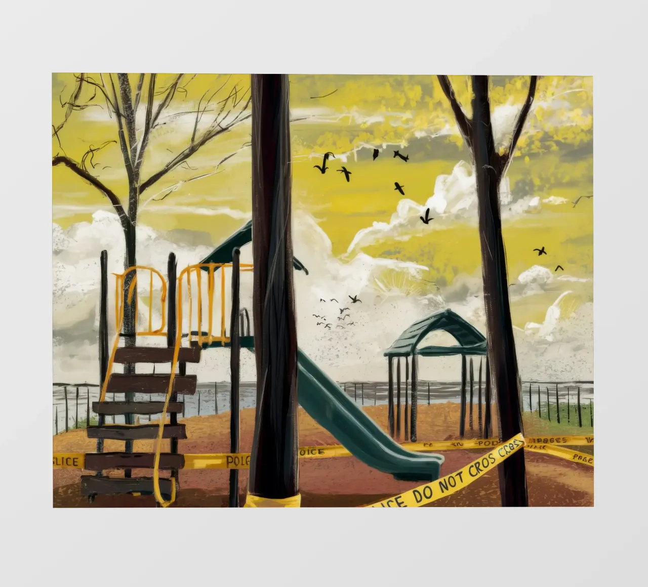 Parco giochi in inverno pellicola backlit da Silk Palette