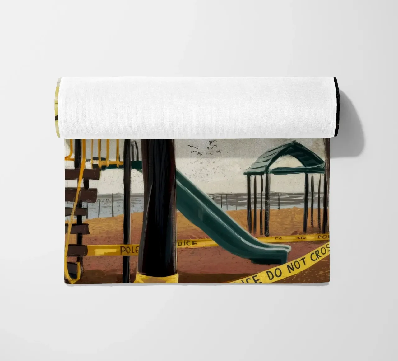 Parco giochi in inverno telo mare da Silk Palette