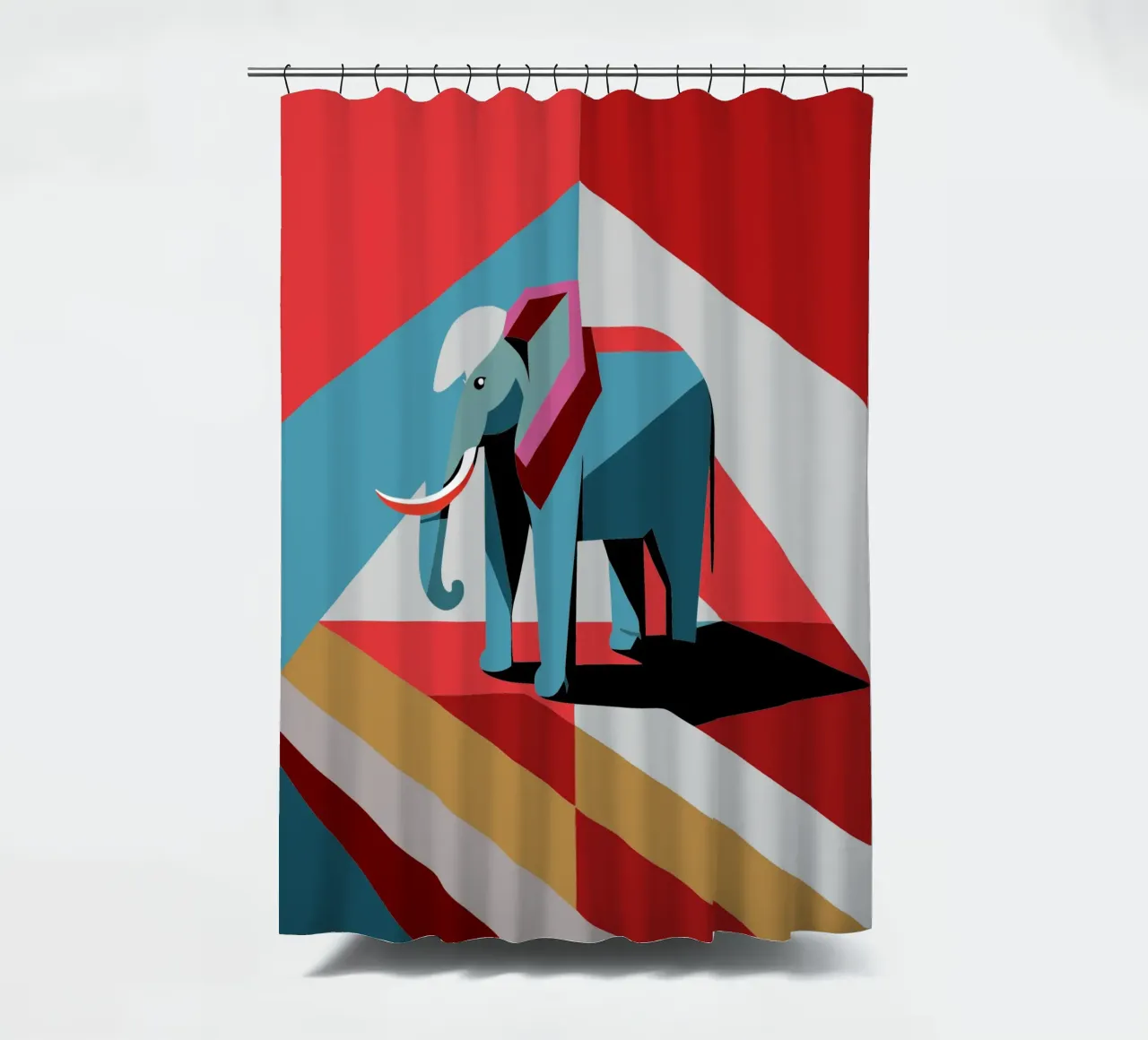 elefant vektor kunst zeichnung Duschvorhang von alghonee