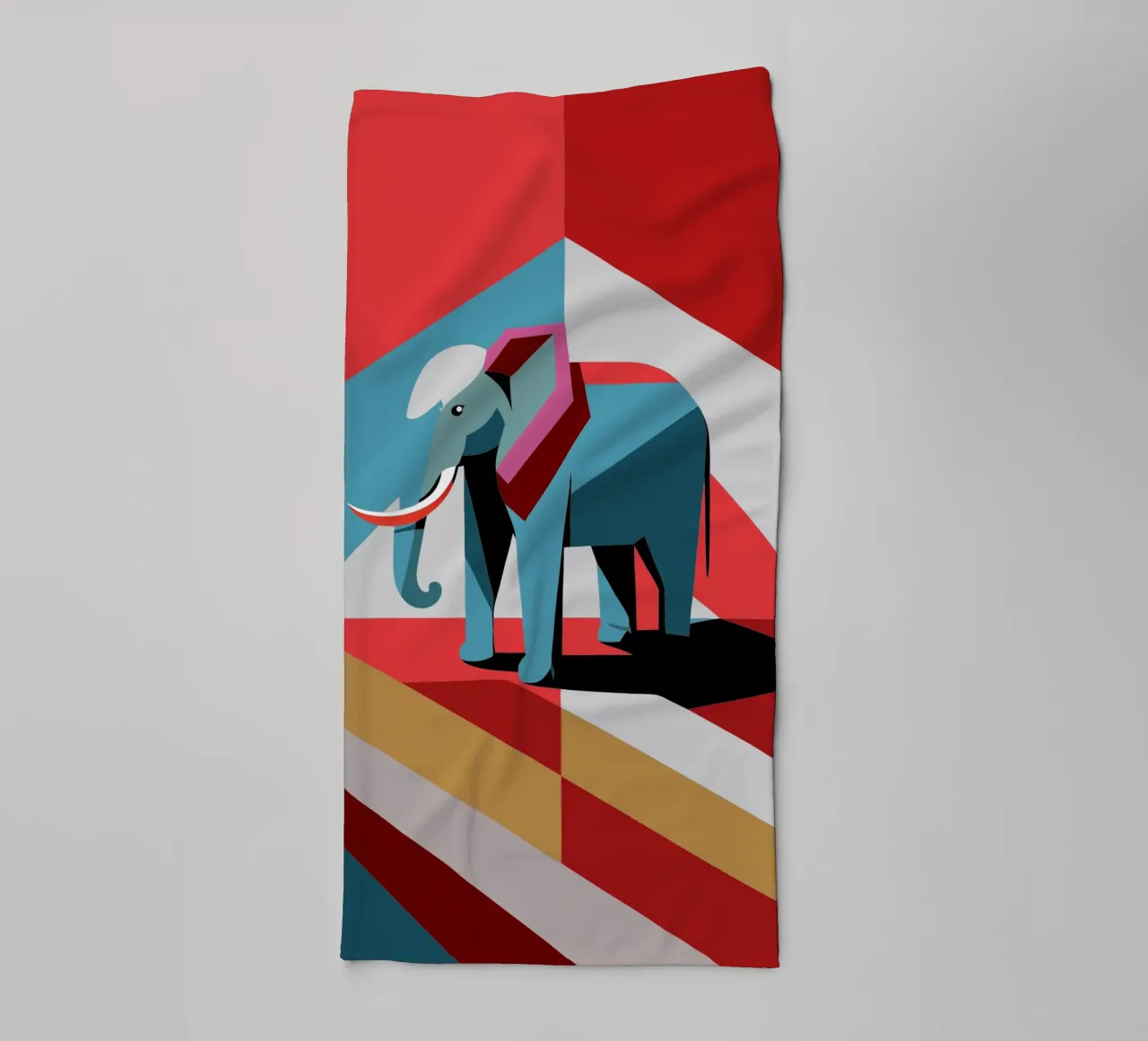 elephant vector art drawing towel by alghonee