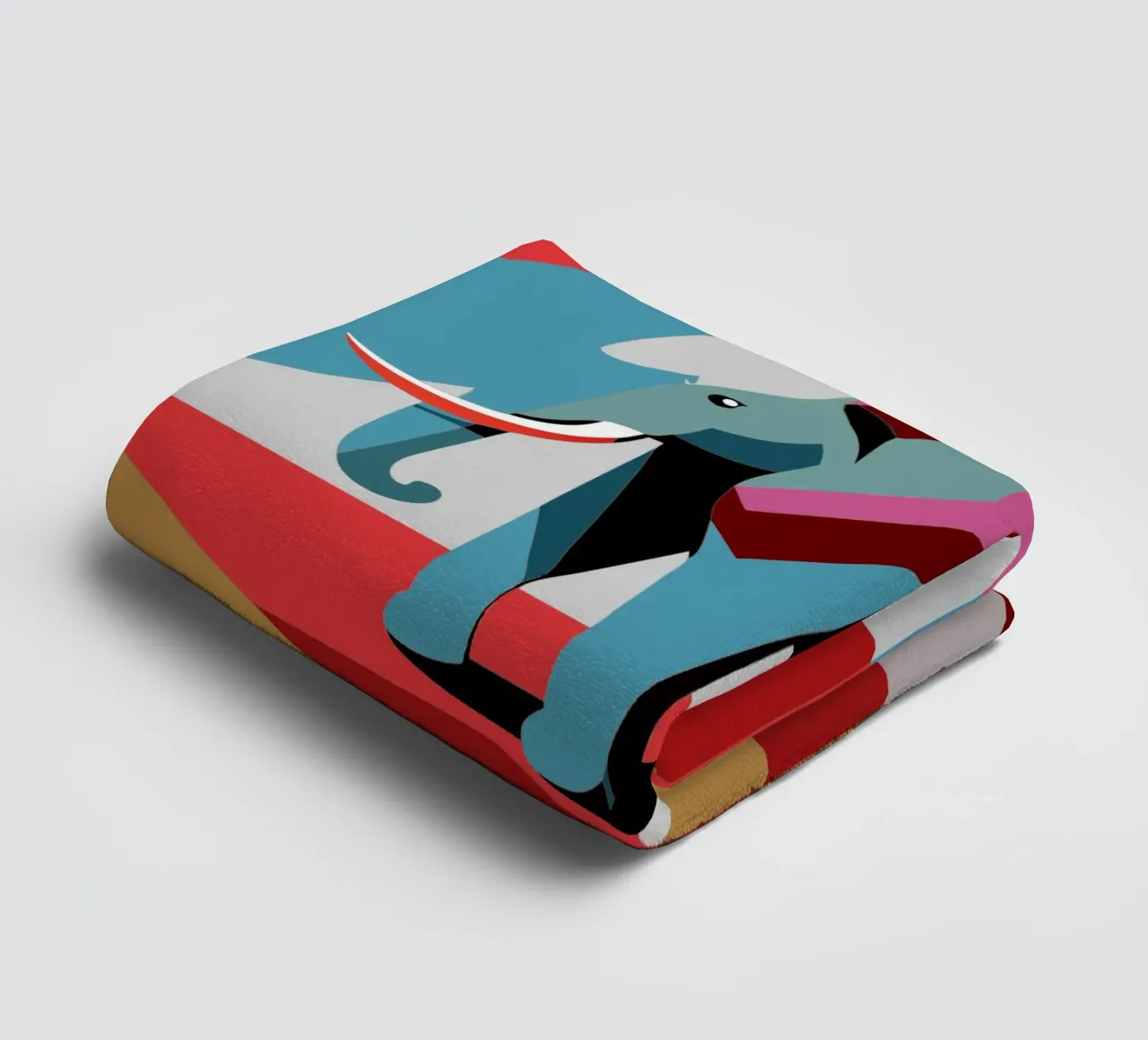 elephant vector art drawing towel by alghonee
