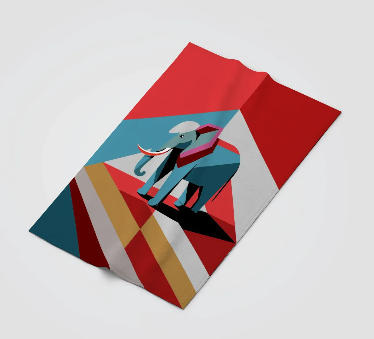elephant vector art drawing fleece blanket by alghonee