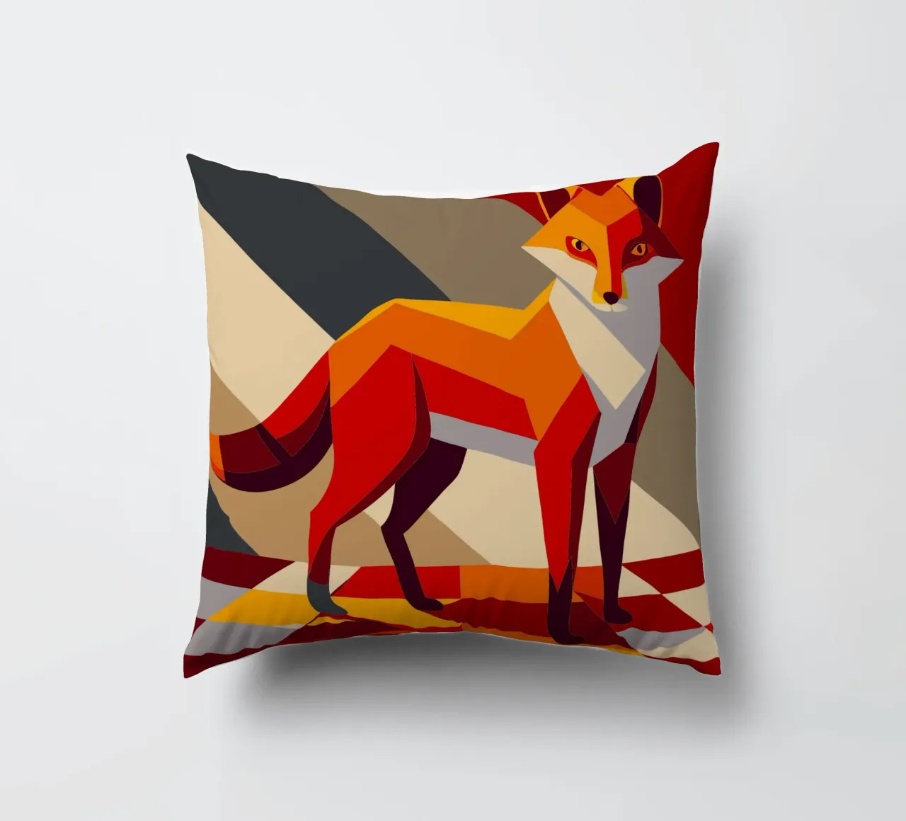 fuchs vektor kunst zeichnung Kissen von alghonee