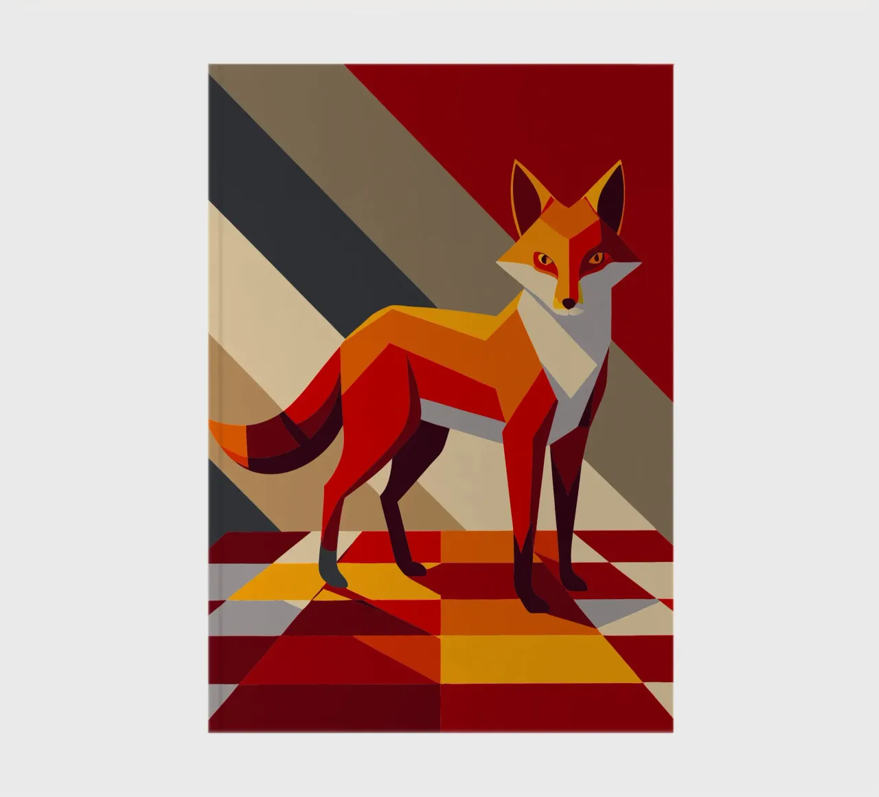 fox vector art drawing notebook by alghonee