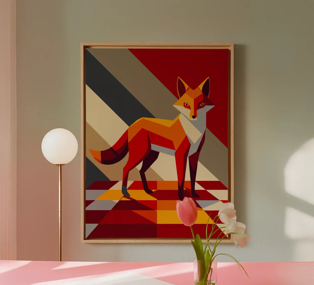 fox vector art drawing canvas by alghonee