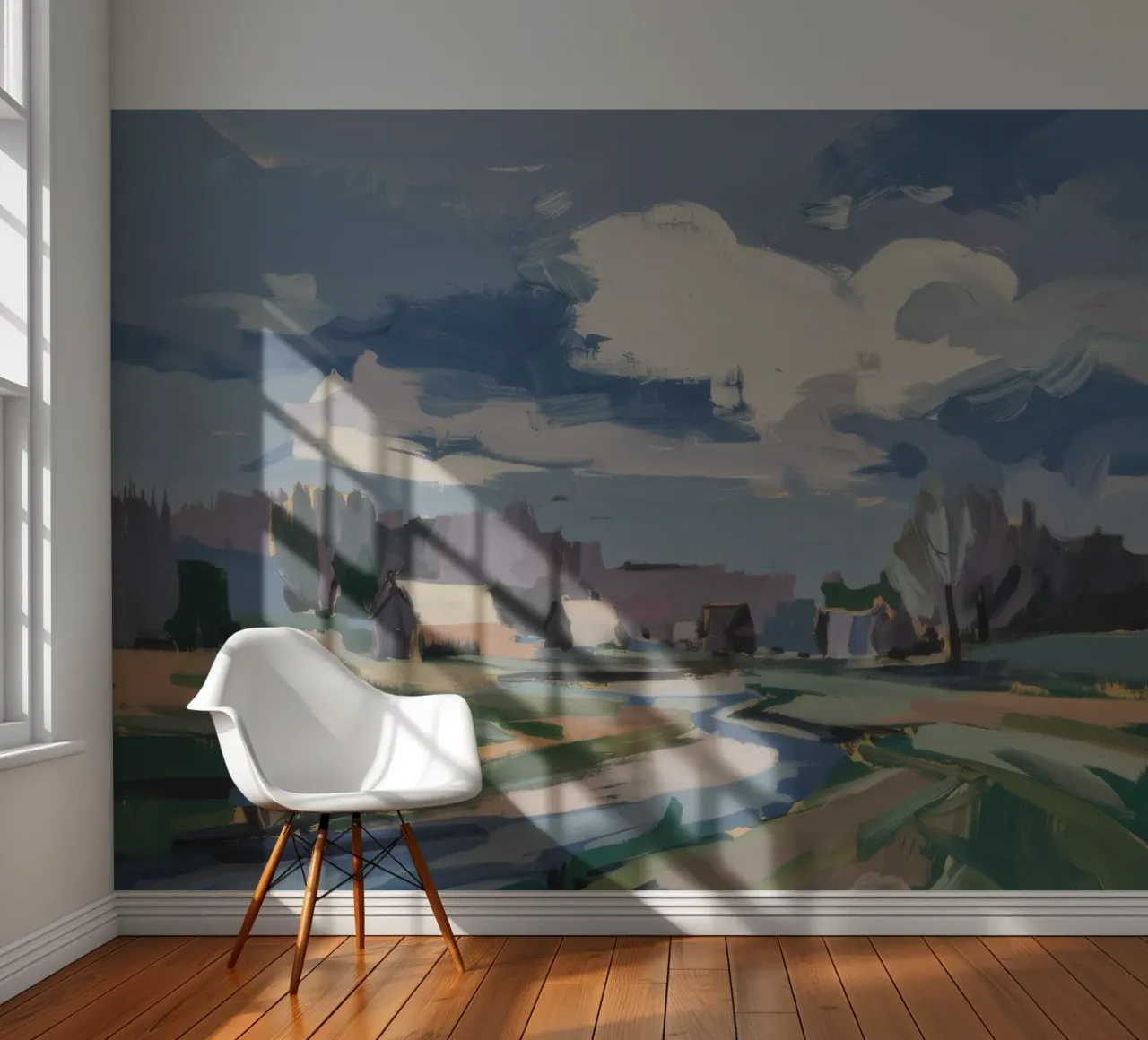 Winterveld fotobehang van Celestial Harmony