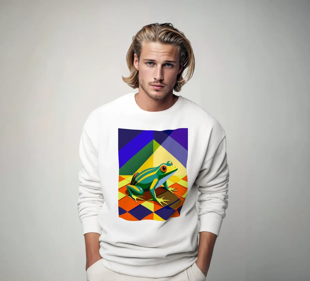 rana dibujo vectorial sudadera de alghonee