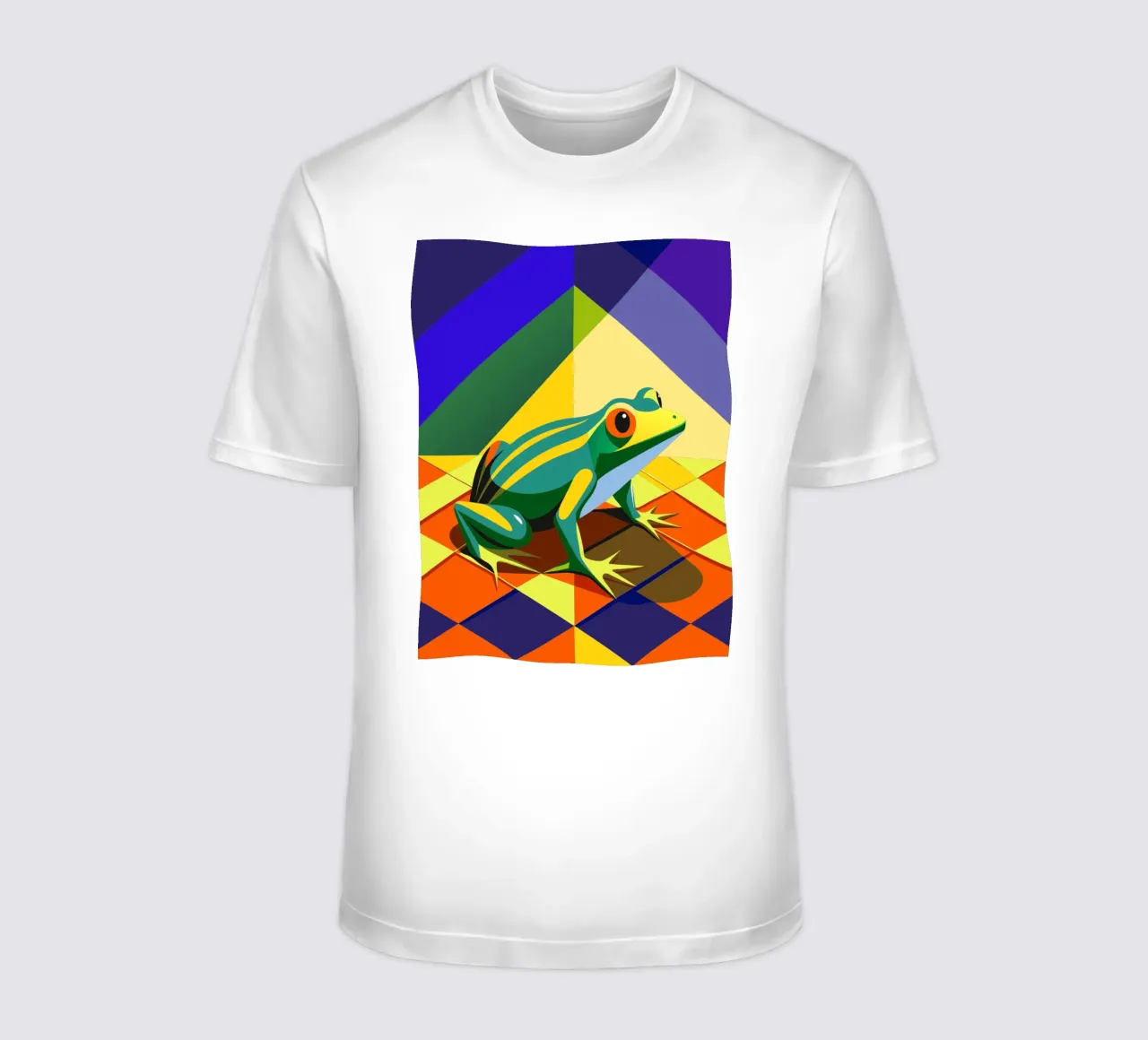 frog vector art drawing t-shirt by alghonee