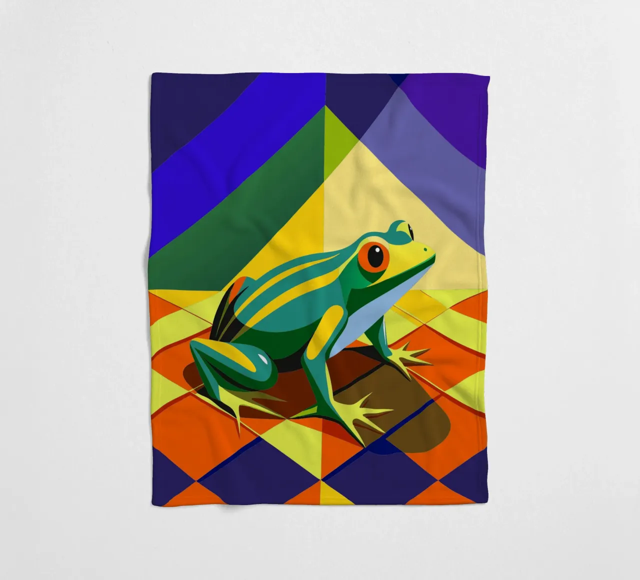 frog vector art drawing fleece blanket by alghonee
