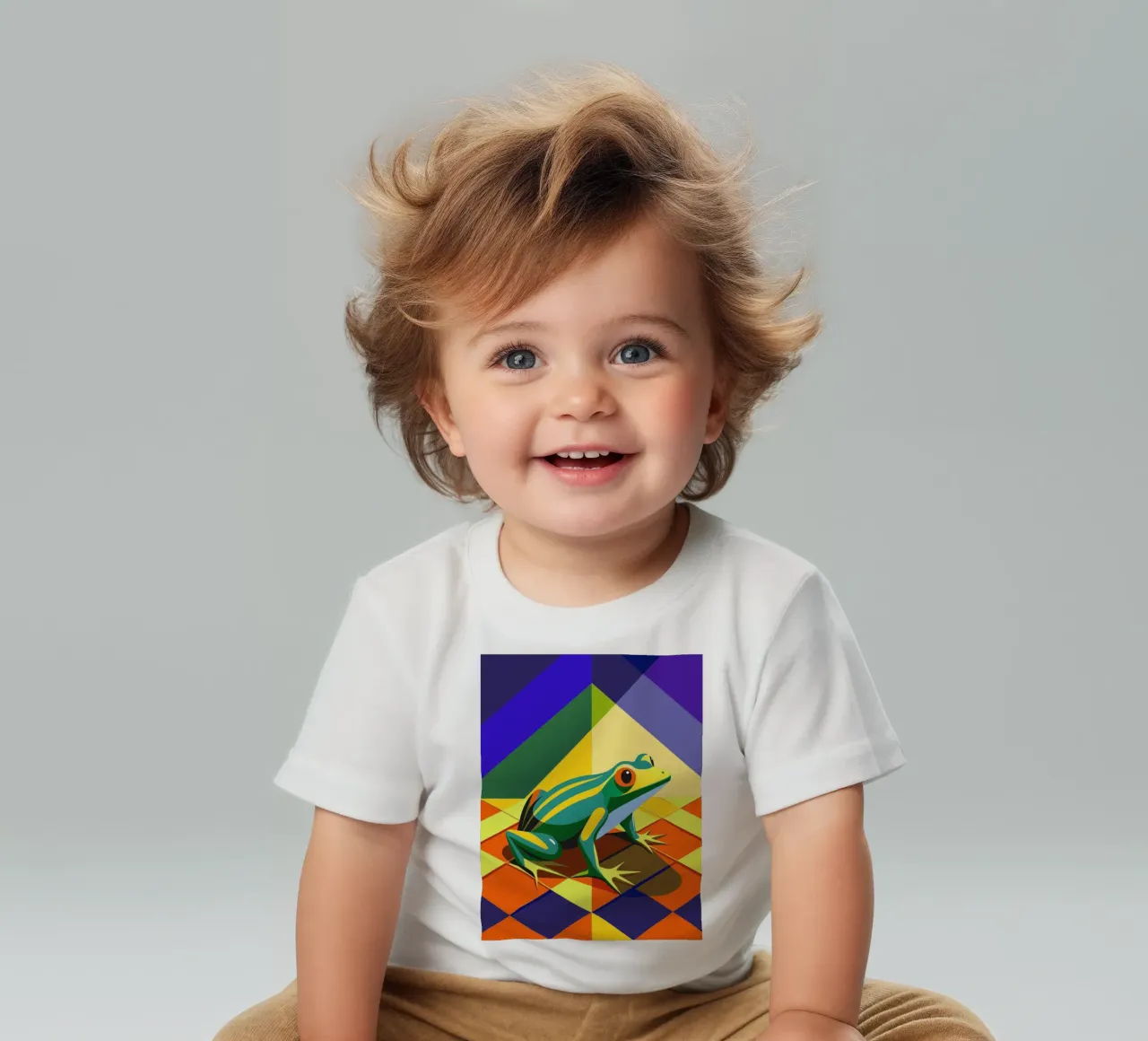 frog vector art drawing baby t-shirt by alghonee