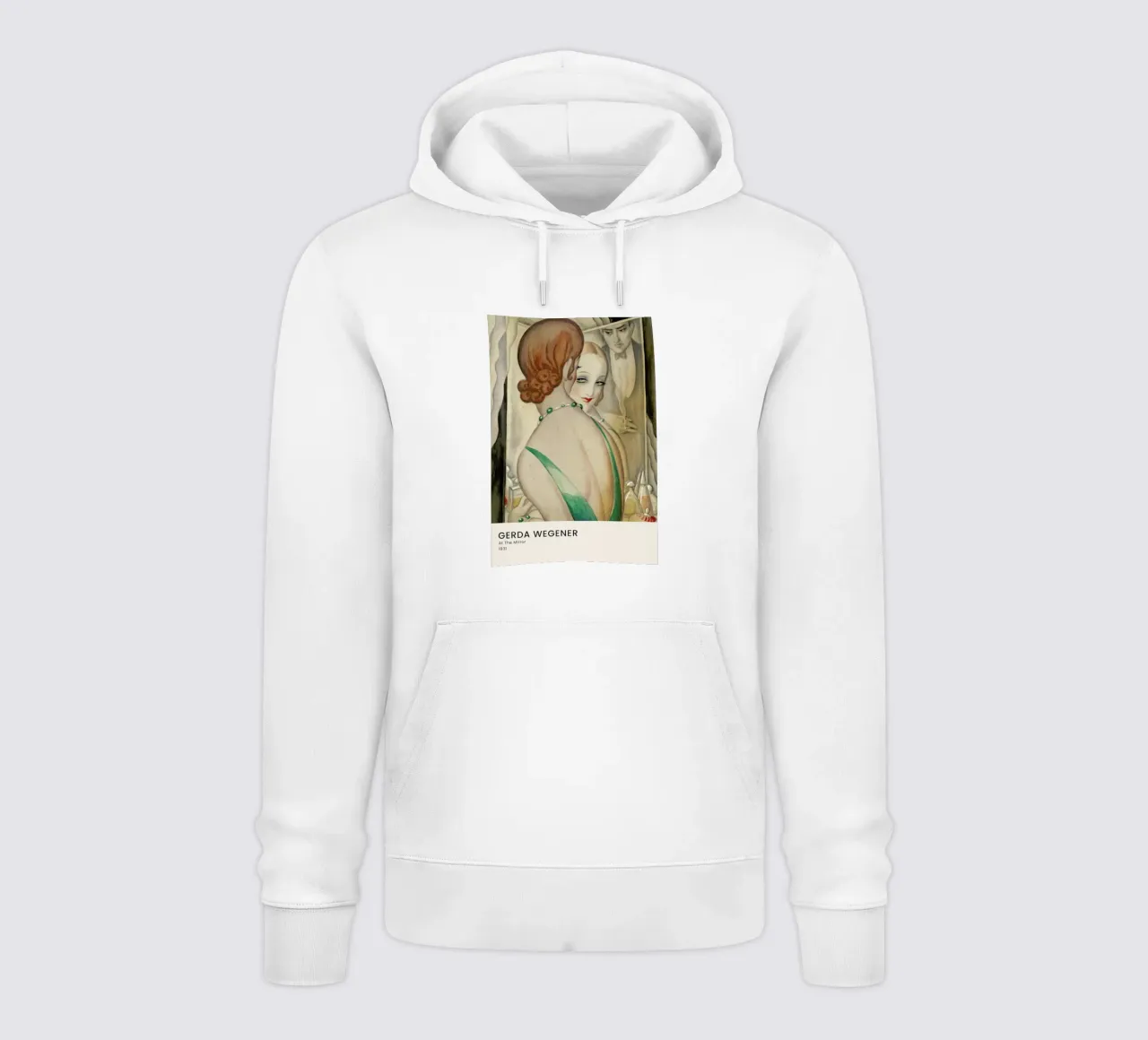 Gerda Wegener - At The Mirror felpa con cappuccio da Vintage by JUNIQE