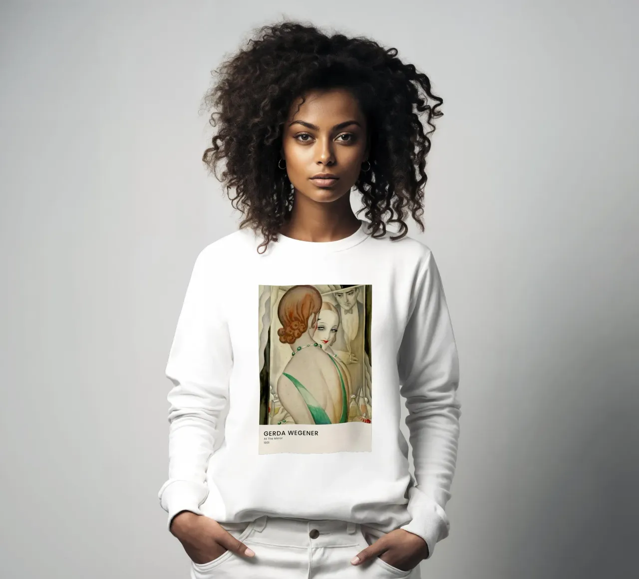 Gerda Wegener - At The Mirror sudadera de Vintage by JUNIQE