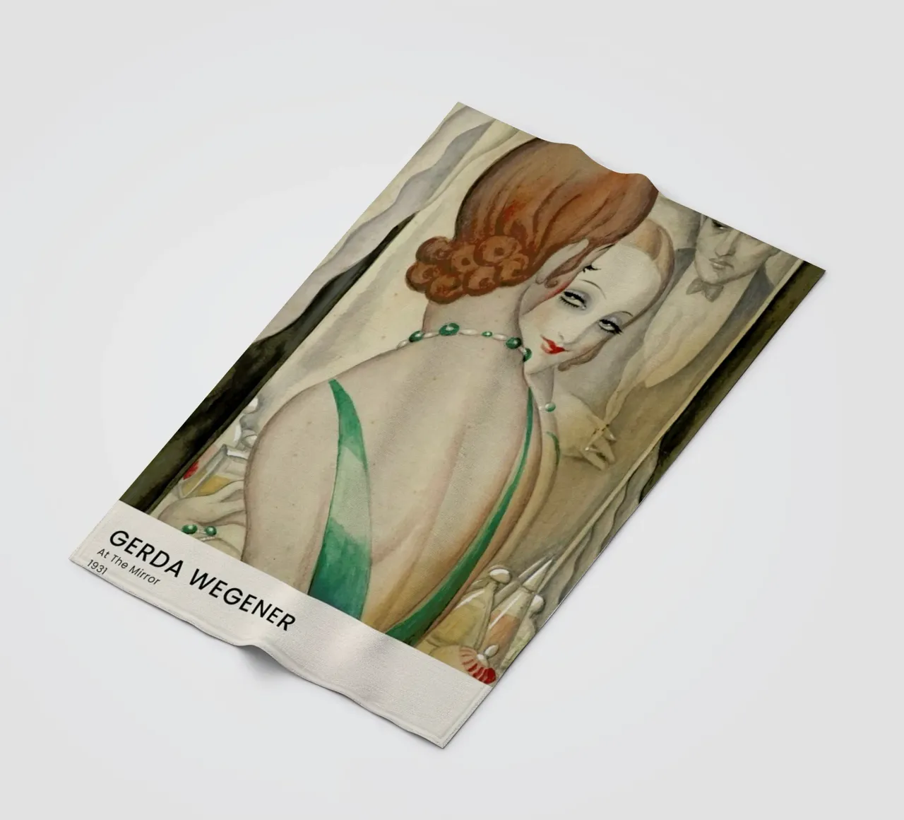 Gerda Wegener - At The Mirror coperta in pile da Vintage by JUNIQE