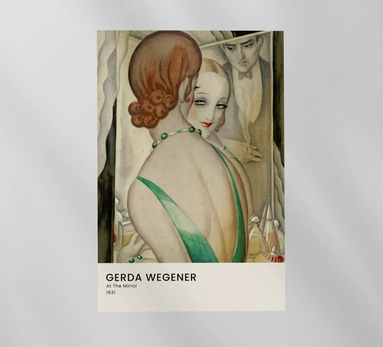 Gerda Wegener - At The Mirror pellicola backlit da Vintage by JUNIQE