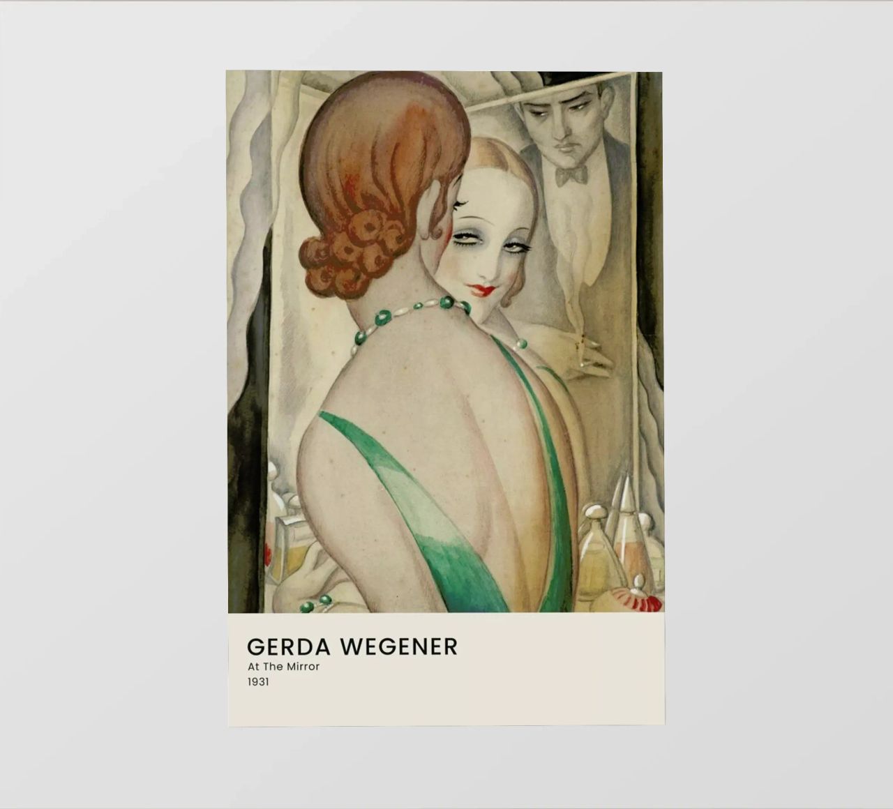 Gerda Wegener - At The Mirror pellicola backlit da Vintage by JUNIQE