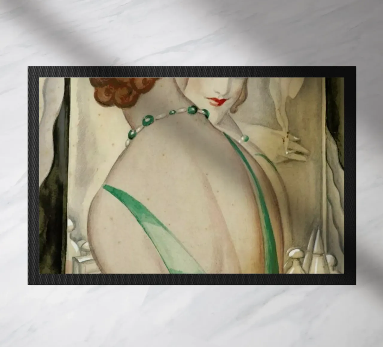 Gerda Wegener - At The Mirror felpudo de Vintage by JUNIQE