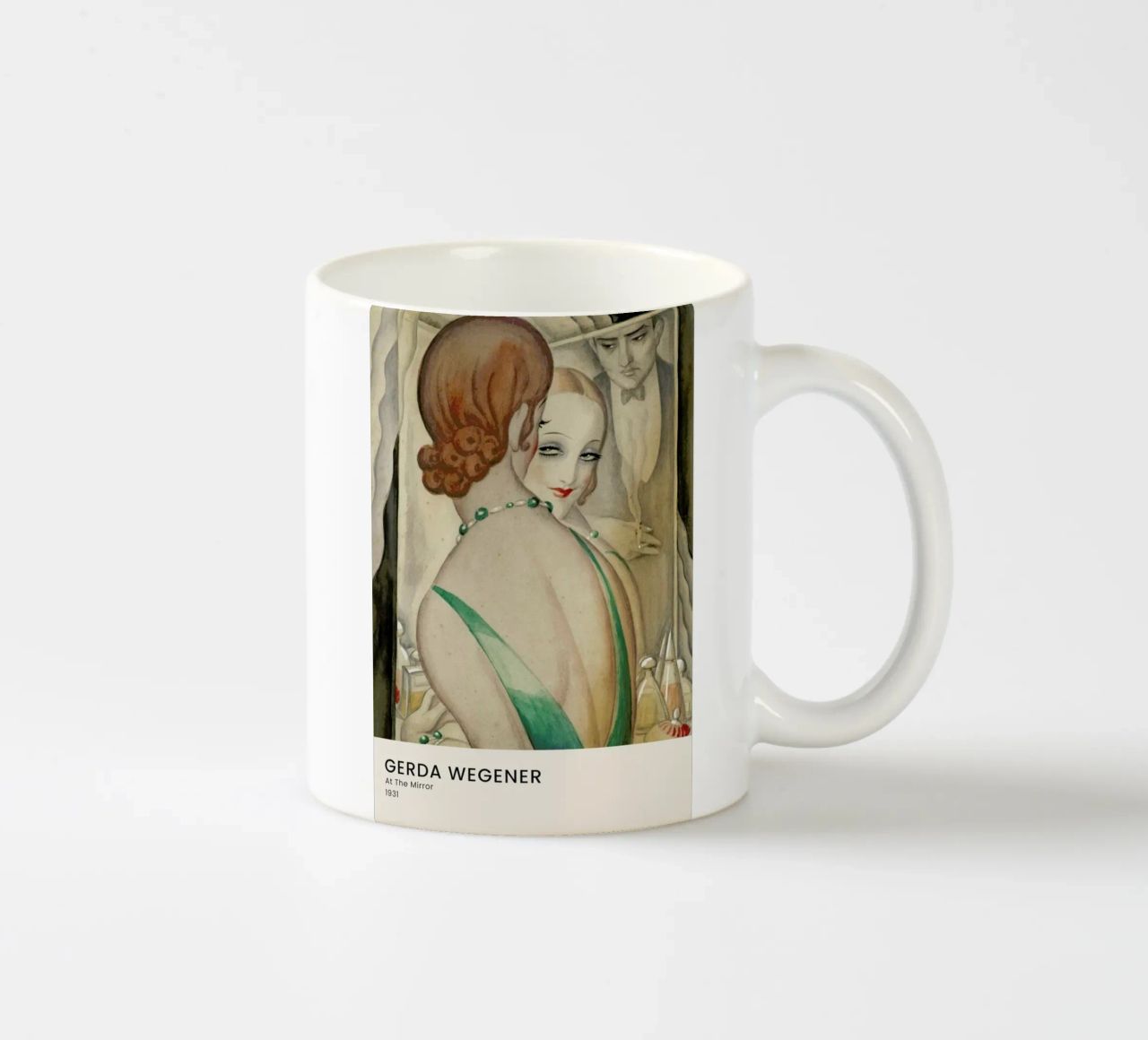 Gerda Wegener - At The Mirror tazza in ceramica da Vintage by JUNIQE